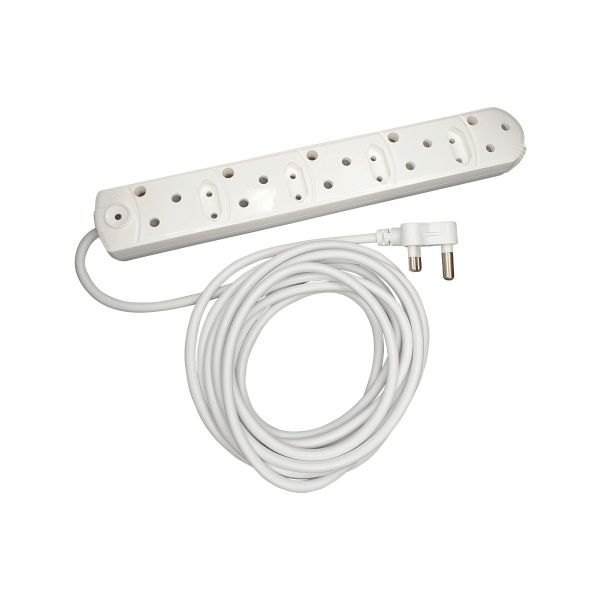 Crabtree Multiplug 5x16A RSA + 4xV-Slim + 5m Cord Unswitched