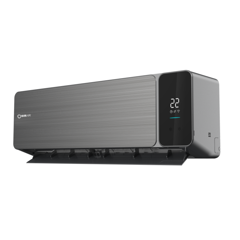 Black air conditioner with digital display