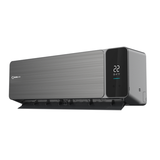 Black air conditioner with digital display